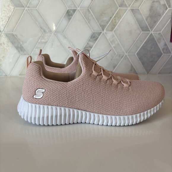 8.5 Charlize Pink Textile Padded Sole Slip On Lace Decor Pull Low Top Sneaker - Picture 9 of 15